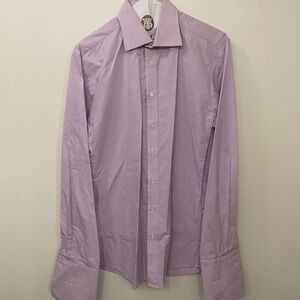 Thomas Pink Lavender Checkered Dress Shirt